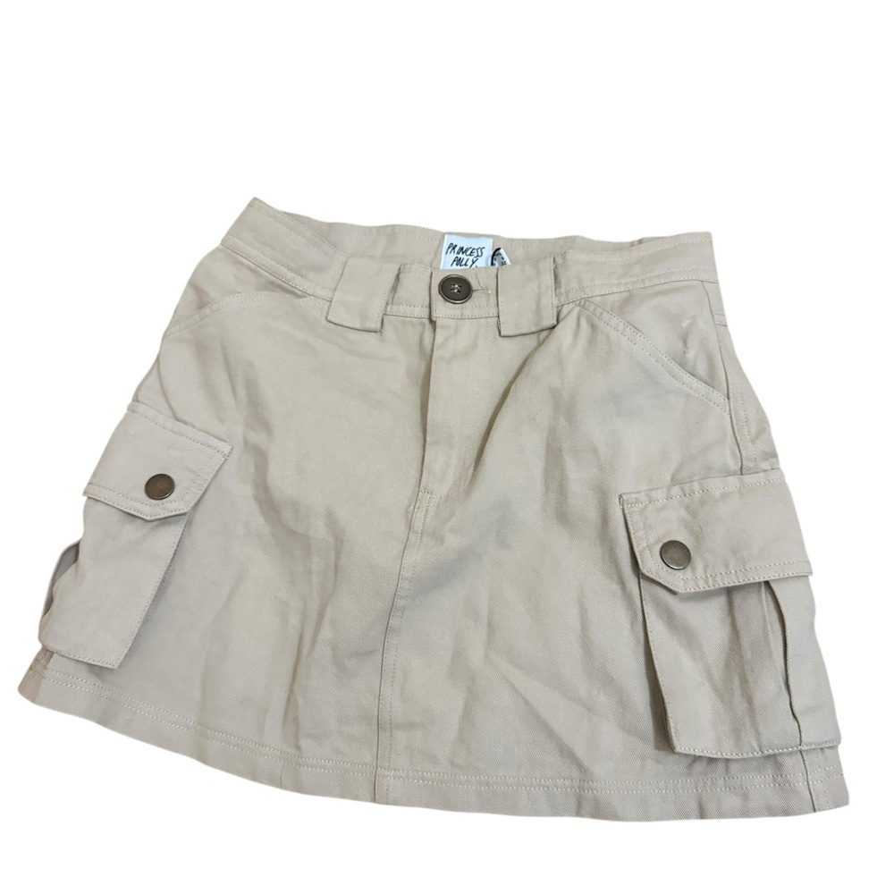 Princess Polly Cream Mini Skirt with Pockets